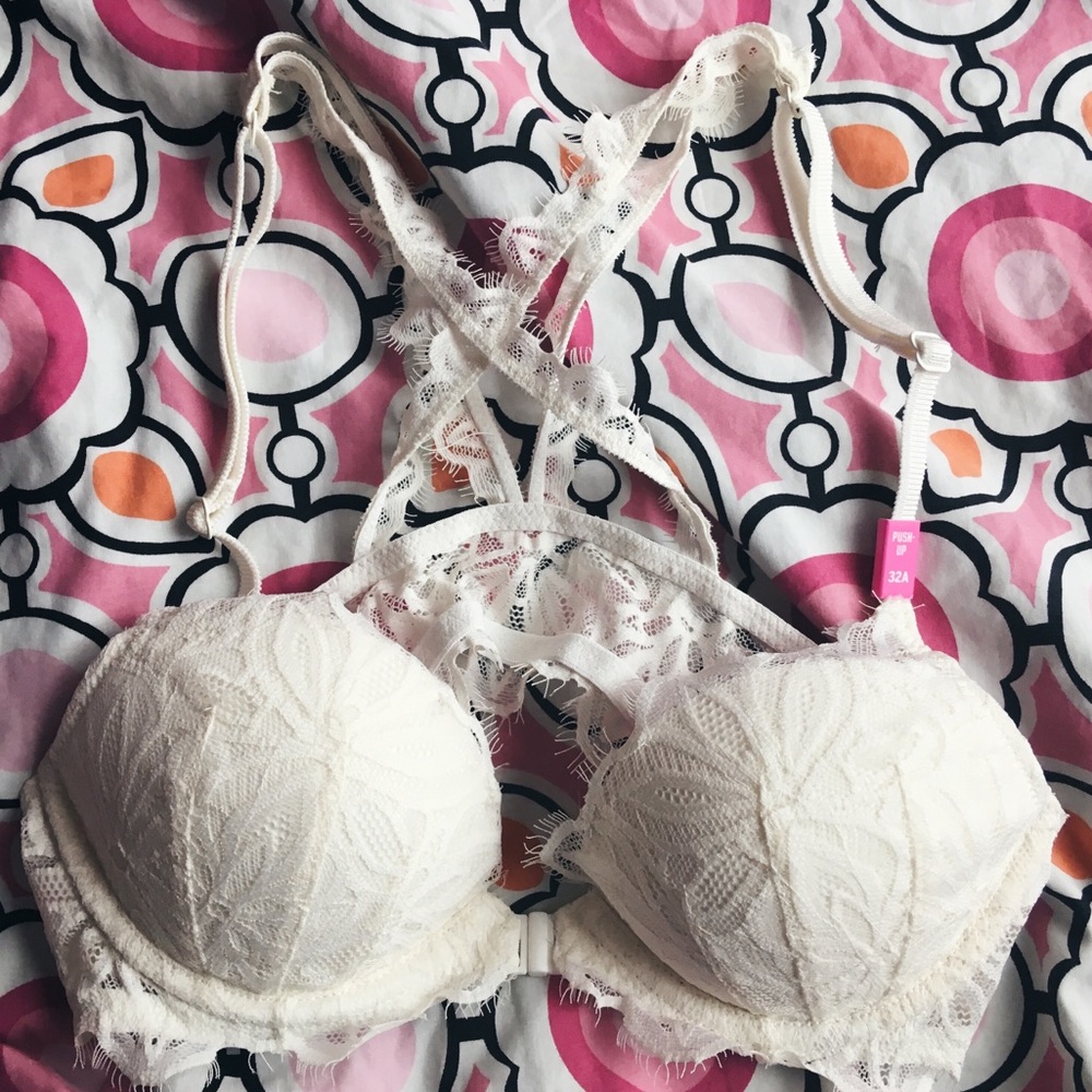 VS PINK WHITE PUSH UP BRA 💖